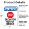 Signmission Elevator Out Of Order Sign With Symbol, 7 in W x Rectangle, Vinyl Decal OS-2PACK-NS-D-710-V-11737 - alternate 3
